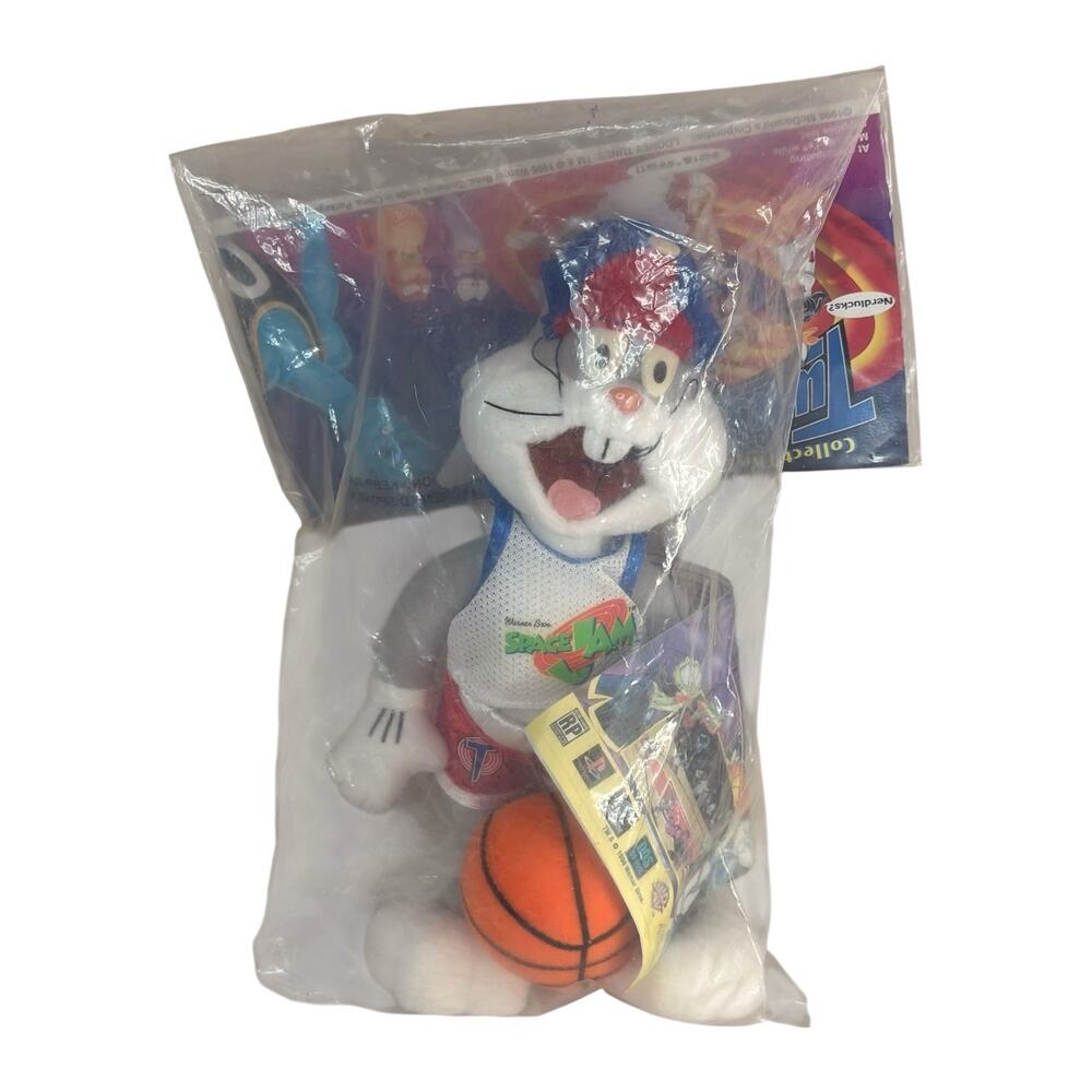 SEALED VTG 1996 "Space Jam" Bugs Bunny Plush Warner Bros Mcdonalds Looney Tunes